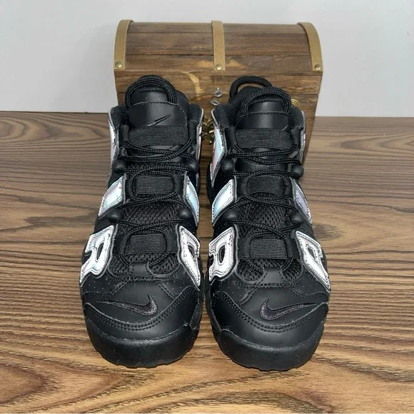 Nike Air More Uptempo GS Size 4.5Y Women’s 6 'Reflective' Sneakers 922845-001 - Picture 8 of 12